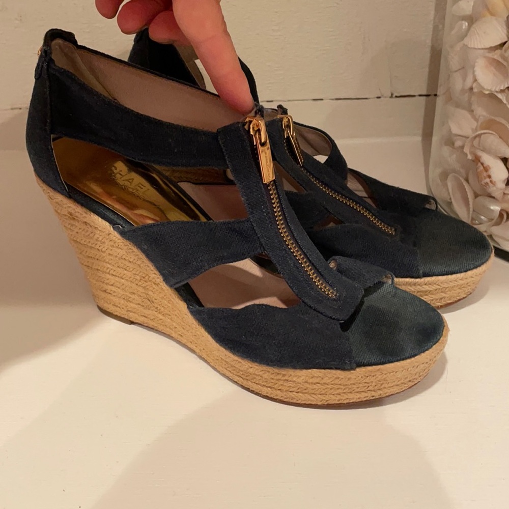 MICHAEL KORS denim wedges